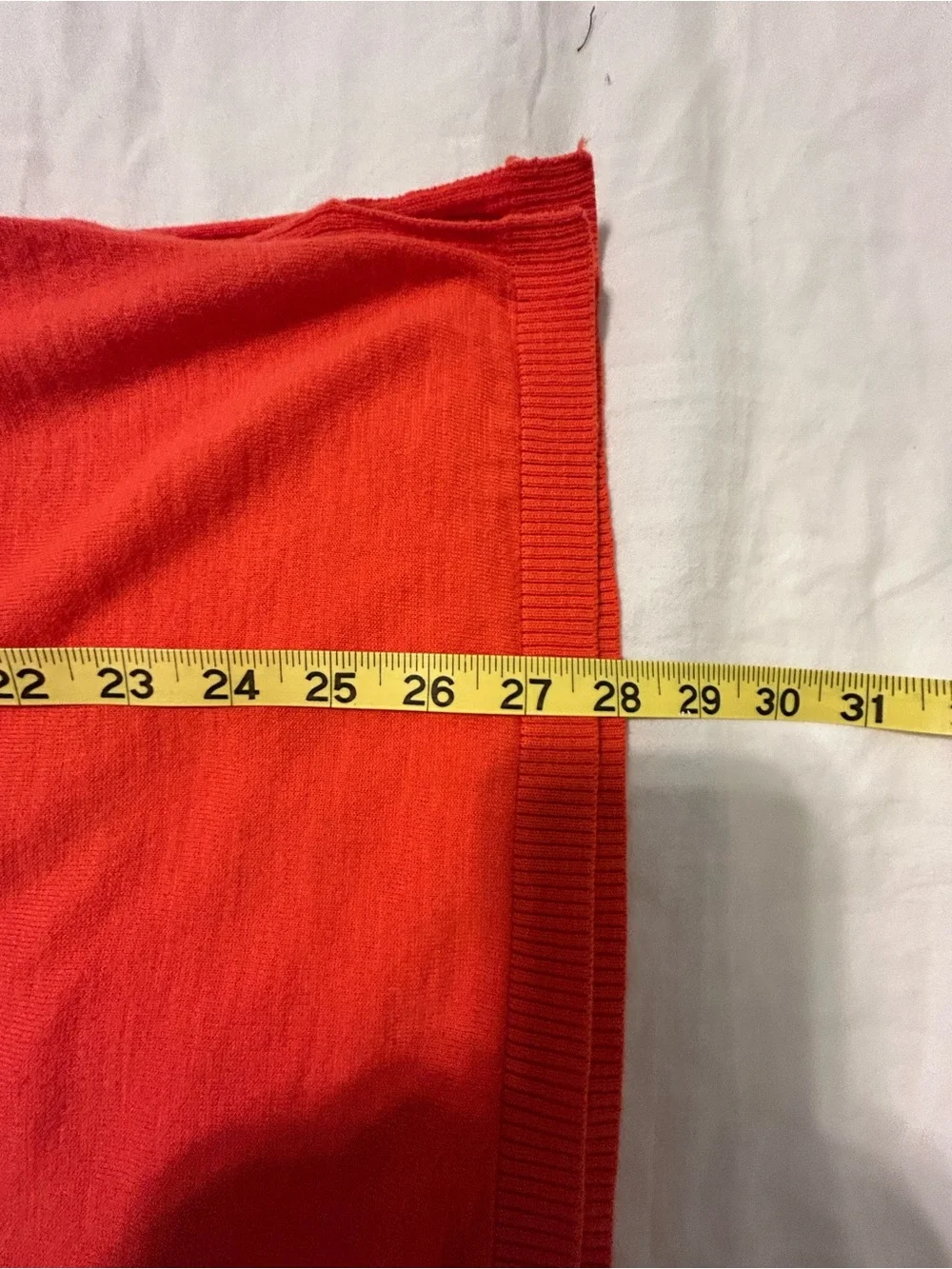 Talbots Orange V-Neck Lightweight Cotton Sweater